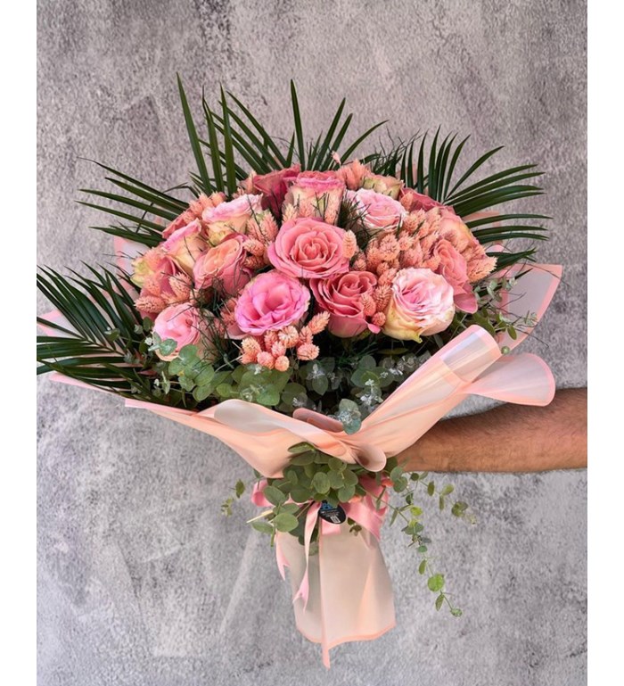 Pastel Tonlarda Vip  Buket Serisi