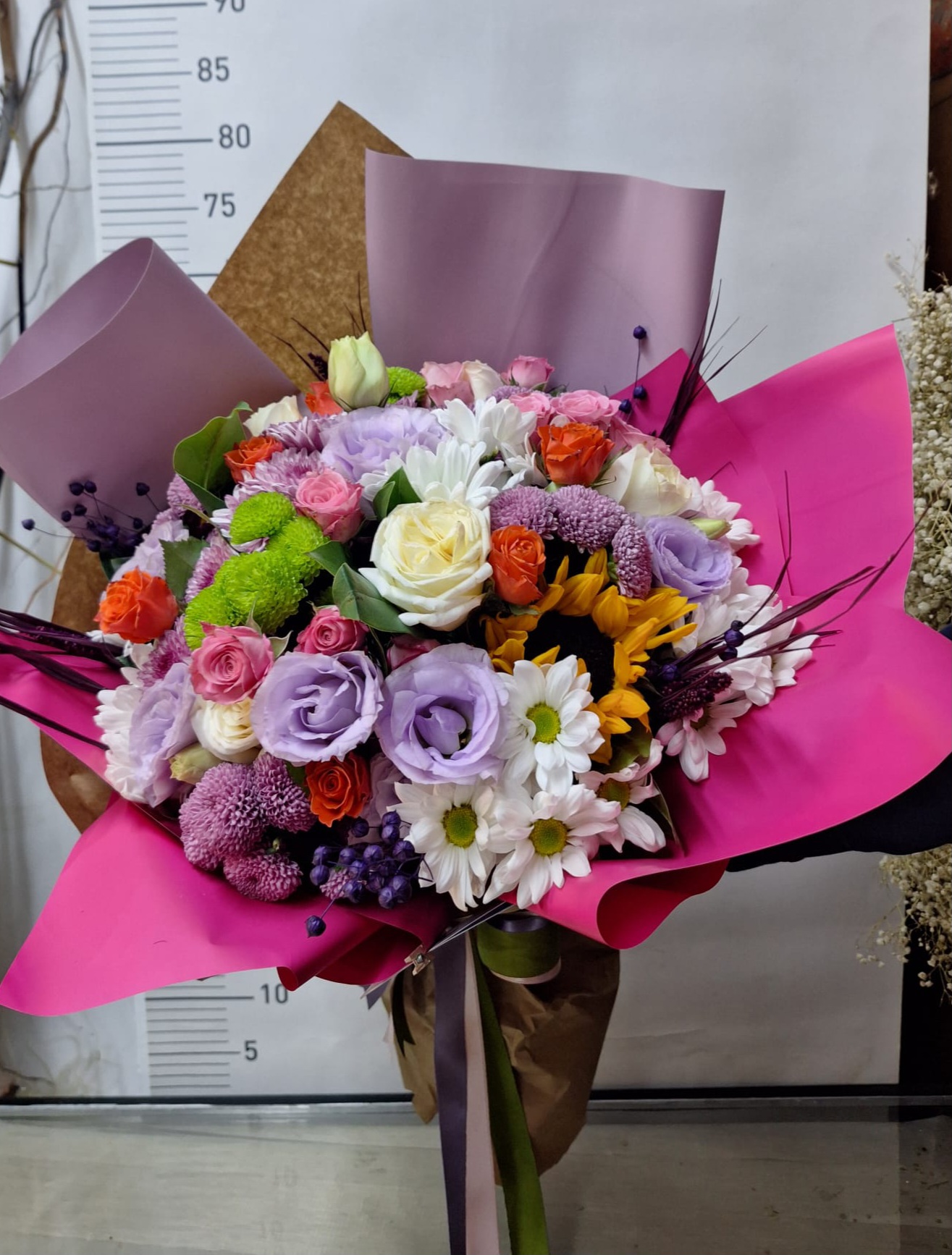 Renkli Kasimpati Ve Gül Buketi Serisi